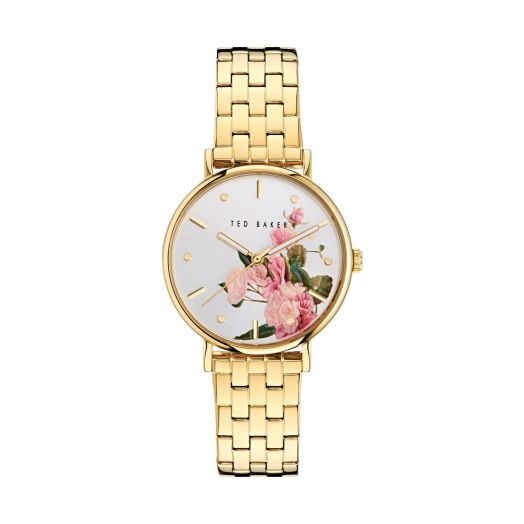 Ted Baker Ladies Stainless Steel Yellow Gold Bracelet Watch (Model: BKPPHF3099I)