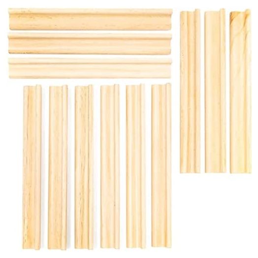 Wooden Racks for Letter Tiles, Replacement Game Tray Pieces (12 Pack)