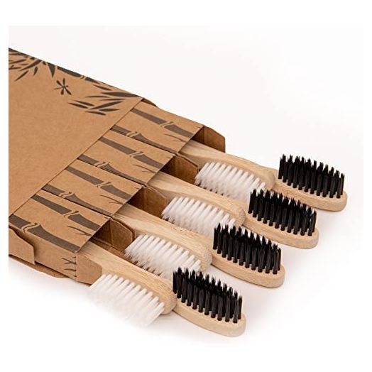 Virgin Forest Bamboo Toothbrushes, 8 Pcs Soft Bristle Toothbrush, Eco-Friendly Toothbrushes