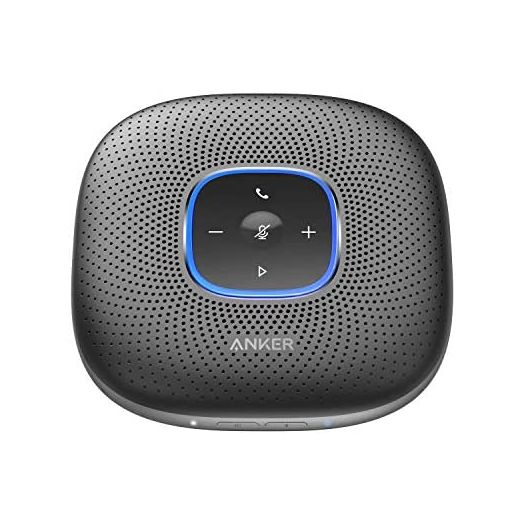 Anker PowerConf Bluetooth Speakerphone, 6 Mics, Enhanced Voice Pickup, 24H Call Time, Bluetooth 5, USB C, Zoom Certified Bluetooth Conference Speaker, Compatible with Leading Platforms For Home Office