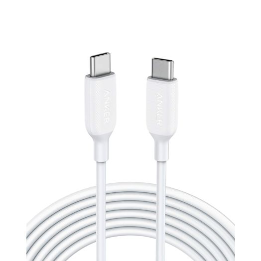 Anker USB C Cable, Powerline III USB-C to USB-C Cable 2.0(60W 10ft), USB C Fast Charging Cable for MacBook Pro 2020, iPad Pro 2020, Switch, Samsung Galaxy S20 Plus S9 S8 Plus, Pixel, and More (White)