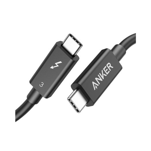 Anker Thunderbolt 3.0 Cable 2.3 ft, Supports 100W Charging/40Gbps Data Transfer USB C to Cable, Ideal for iPhone 15/15Pro/15 Plus/15 ProMax, Type-C MacBooks, Dell, iPad Air 4, Pro 2020, Hub, Docking