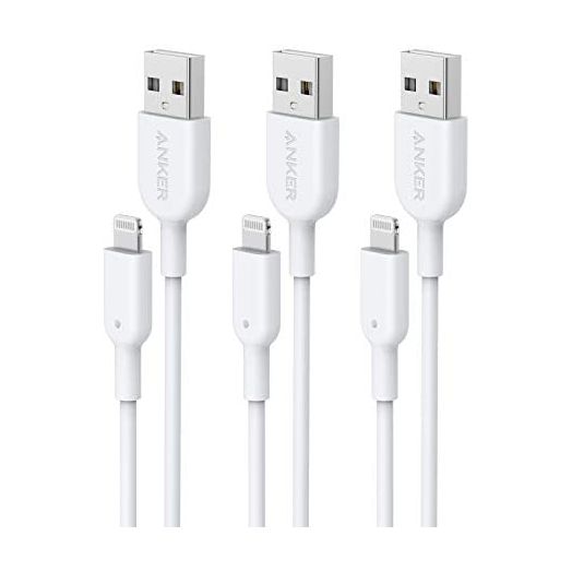 Anker Lightning Cable(3-Pack), Powerline II [3ft MFi Certified] iPhone Charger Cable/Sync Lightning Cord Compatible with iPhone SE 11 11 Pro 11 Pro Max Xs MAX XR X 8 7 6S 6 5, iPad and More
