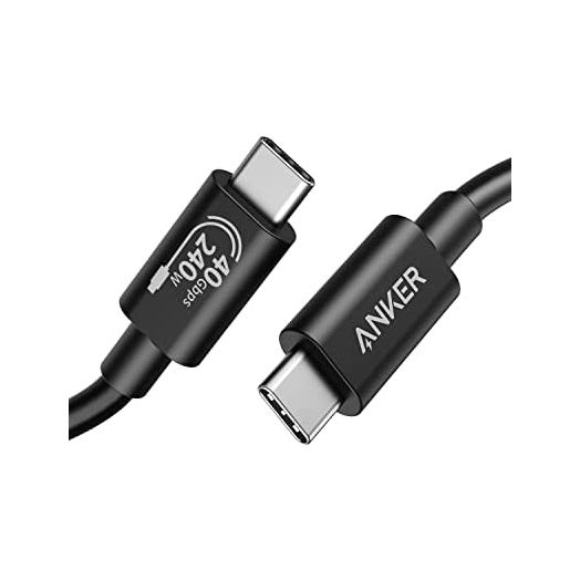 Anker 515 USB 4 Cable 3.3 ft, Supports 8K HD Display, 40 Gbps Data Transfer, 240W Charging USB C to USB C Cable, for Type-C Laptop, Hub, Docking, and More
