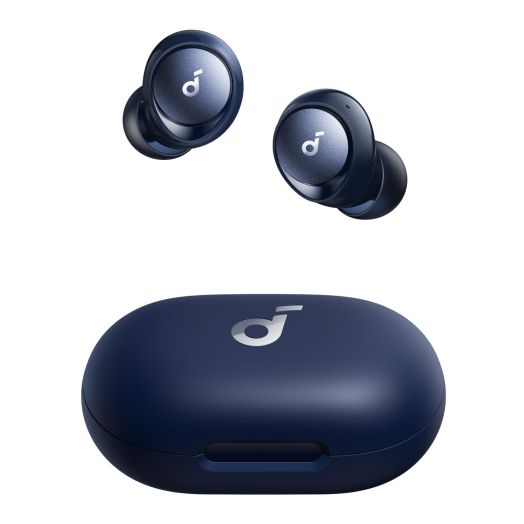 Soundcore by Anker Space A40 Auto-Adjustable Active Noise Cancelling Wireless Earbuds, Reduce Noise by Up to 98%, 50H Playtime, Comfortable Fit, App Customization, Wireless Charge (Blue)