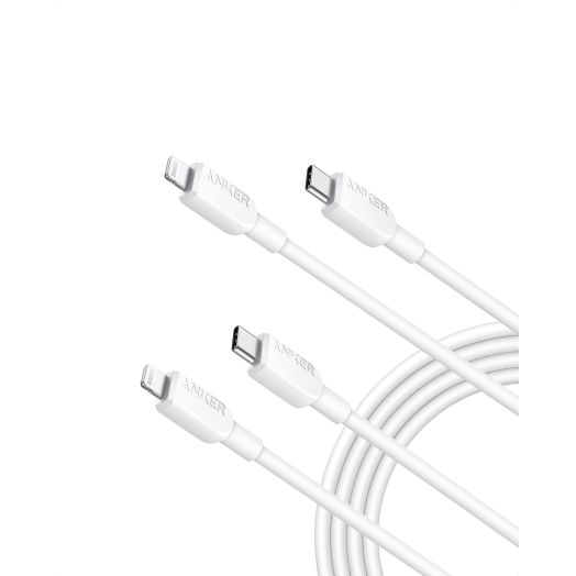 Anker 310 USB C to Lightning Cable (2pack, 6ft, White), MFi Certified, Fast Charging Cable for iPhone 14 Plus 14 14 Pro Max 13 13 Pro 12 11 (Charger Not Included)