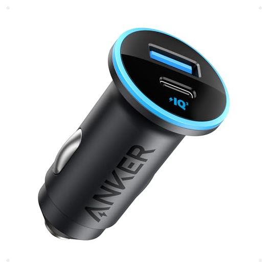 USB C Car Charger Adapter, Anker 52.5W Cigarette Lighter USB Charger, 323 Anker Car Charger with 30W PowerIQ 3.0 Fast Charging for iPhone 15/15 Plus/15 Pro/15 Pro Max, Galaxy S23/22, Pixel