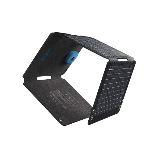 Anker Solix PS30 Solar Panel, 30W Foldable Portable Solar Charger, IP65 Water and Dust Resistance, Ultra-Fast Charging, Charges 2 Devices at Once, for Camping, Hiking, and Outdoor Activities.