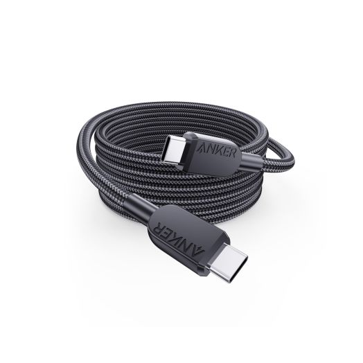 Anker 240W USB C to USB C Cable (2Pack,6ft), USB C Charger Cable Fast Charge for iPhone 15/15Pro/15Plus/15ProMax, MacBook Pro 2020, iPad Pro 2020, iPad Air 4, Samsung Galaxy S23+/S23 Ultra(USB 2.0)