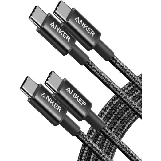 Anker 5-Pack Type C Charger Cable, New Nylon USB C to USB C Cable 6ft, 60W for iPhone 15/15 Pro/15 Plus/15 Pro Max, iPad Mini 6/ Pro 2021, iPad Air 4, MacBook Pro 2020, Samsung Galaxy S23,Switch