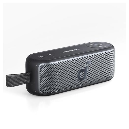 Soundcore Motion 100 Portable Speaker, Bluetooth Speaker with Wireless Hi-Res, 2 Full Range Drivers for Stereo Sound, Ultra-Portable Design for Outdoor Use, Customizable EQ, Punchy Bass, and IPX7