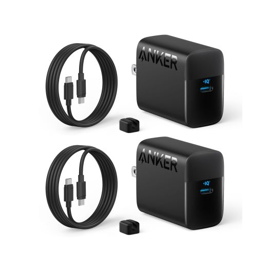 45W USB-C Super Fast Charger, Anker Charger with USB-C Cable, Supports PPS Fast Charging for Samsung Galaxy S24 Ultra/S24/S23+/S23/S22/Note20, iPhone, Pixel, and More (2-Pack 5 ft Cable Included)