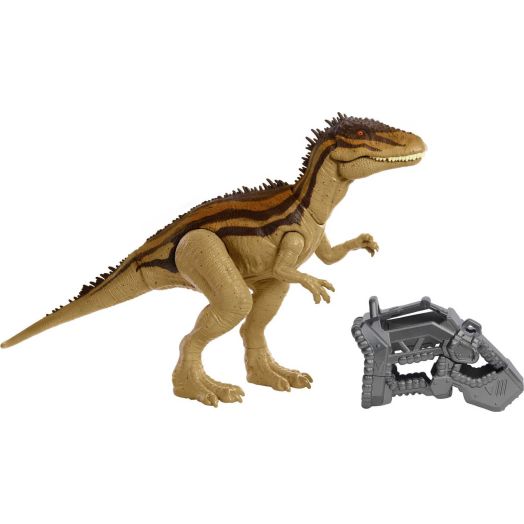 Mattel Jurassic World Mega Destroyers Carcharodontosaurus Posable Dinosaur Action Figure Toy with Attack & Breakout Features, Brown