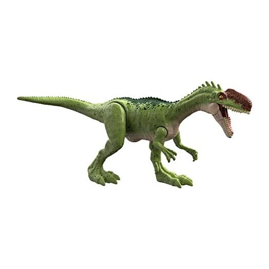 Jurassic World Fierce Force Monolophosaurus Camp Cretaceous Authentic Dinosaur Strike Motion Action Figure, Movable Joints, Gift 3 Years & Older