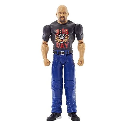 Mattel WWE Basic Action Figure, Stone Cold Steve Austin, Posable 6-inch Collectible for Ages 6 Years Old & Up