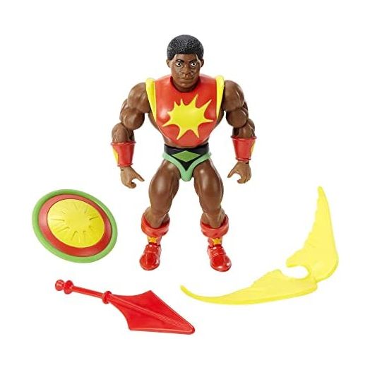 Masters of the Universe Origins Sun Man 5.5-in Action Figures, Battle Figures for Storytelling Play and Display, Gift for 6 to 10-Year-Olds and Adult Collectors