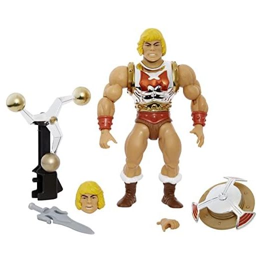 Masters of the Universe Origins Deluxe Action Figure, Flying Fists He-Man, 5.5-in Battle Figures for Storytelling Play and Display, for 6 to 10-Year-Olds and Adult Collectors