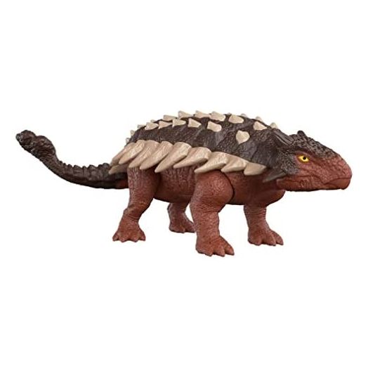 ?Jurassic World Dominion Roar Strikers Ankylosaurus Dinosaur Action Figure with Roaring Sound and Attack Action, Toy Gift Physical & Digital Play