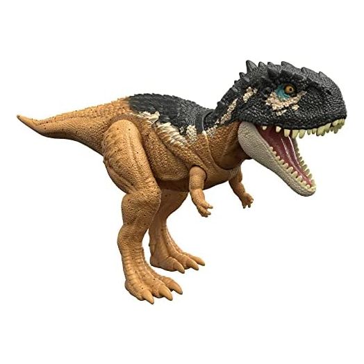 ?Jurassic World Dominion Roar Strikers Skorpiovenator Dinosaur Action Figure with Roaring Sound and Attack Action, Toy Gift Physical & Digital Play