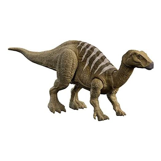 Jurassic World Dominion Roar Strikers Iguanadon Dinosaur Action Figure with Attack Motion and Sound, Toy Gift with Physical and Digital Play