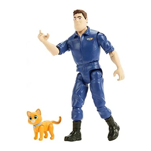 Disney Pixar Lightyear Buzz Lightyear & Sox Authentic Action Figure; 12 Posable Joints & Robot Cat Sox, Movie Collector Toy Ages 4 Years & Up