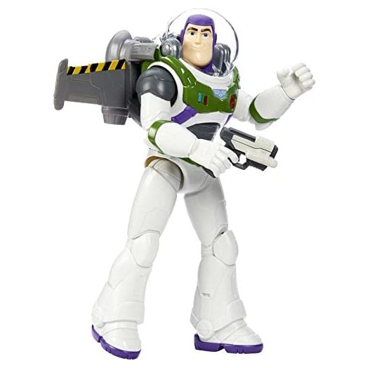Disney Pixar Lightyear Space Ranger Gear Alpha Buzz, 12 Inch Scale Figure & Jetpack & Blaster, Authentic Detail, 14 Posable Joints, 4 Years & Up