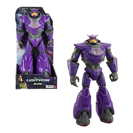 Disney Pixar Lightyear Large Scale Zurg Action Figure, 13.75 in Tall Authentic Movie Toy 11 Movable Joints, Collectible Gift for Kids 4 Years & Up