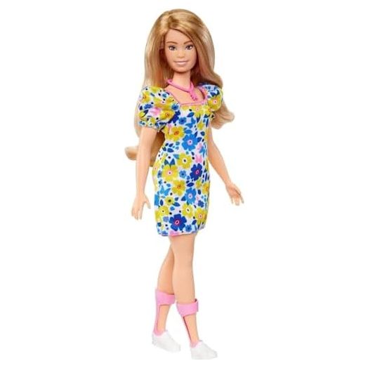 Barbie Fashionistas Doll #208, Doll with Down Syndrome Wearing Floral Dress, Created in Partnership with The National Down Syndrome Society