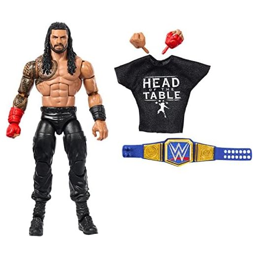 Mattel WWE Roman Reigns Top Picks Elite Collection Action Figure, Articulation & Life-Like Detail, Interchangeable Accessories, 6-inch