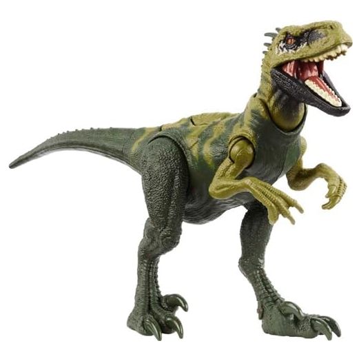 Mattel Jurassic World Strike Attack Dinosaur Toy, Atrociraptor Action Figure with Movable Joints & Strike Motion