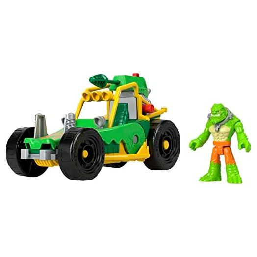 Fisher-Price Imaginext DC Super Friends Killer Croc Figure & Buggy Toy Car with Projectile Launcher for Preschool Pretend Play Ages 3+ Years