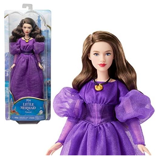 Mattel Disney The Little Mermaid Vanessa Fashion Doll in Signature Purple Dress, Toys Inspired by The Movie