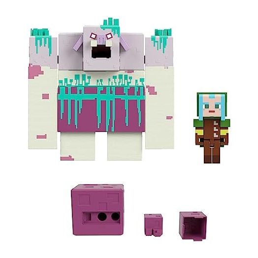 Mattel Minecraft Legends Action Figure, Devourer with Slime Attack Action & Accessory, Collectible Toy, 3.25-inch