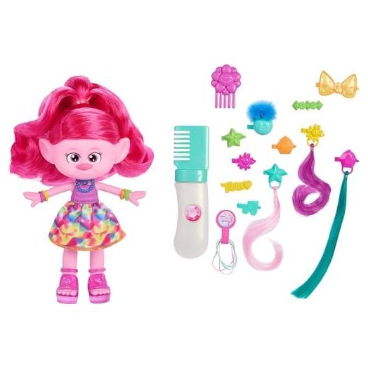 Mattel DreamWorks Trolls Band Together Doll & 15+ Accessories, Hair-tastic Queen Poppy Fashion Doll with Glitter Comb