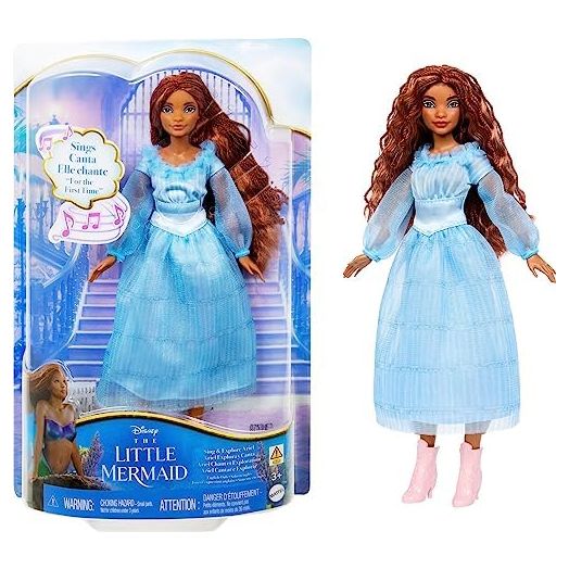 Mattel The Little Mermaid Sing & Discover Ariel Doll with Signature Dress, Toys Inspired by the Movie