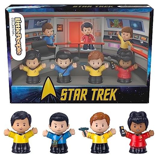 Little People Collector Star Trek Special Edition Set for Adults & Fans in a Display Gift Package, 4 Characters