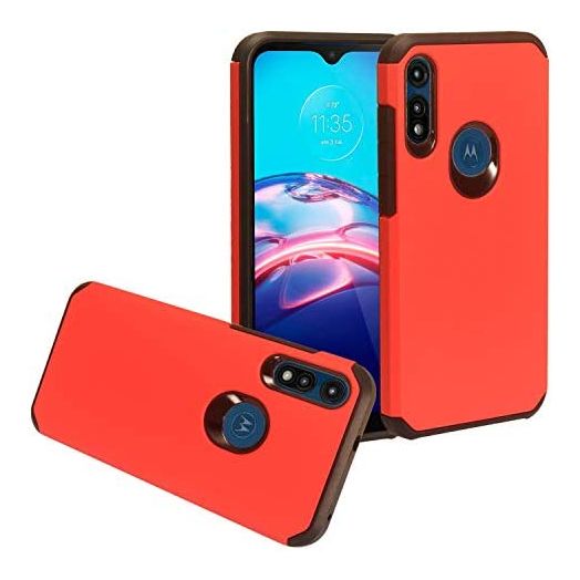CELZEN - for Motorola Moto E (2020) XT2052 - Rubberized Phone Case - AH2 Red