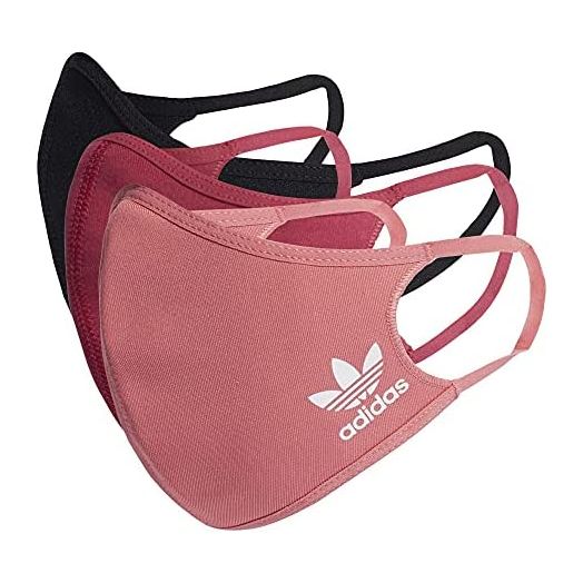 adidas Face Covers, 3-pack, Unisex Adult, Wild Pink/Hazy Rose/Black (Medium/Large)