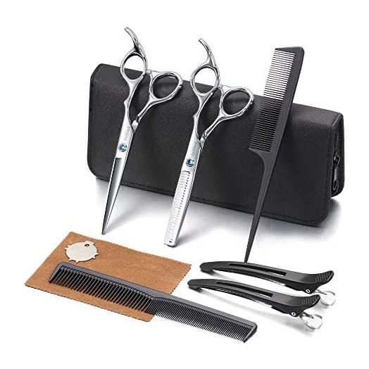 Aethland Hair Cutting Scissors Kit, Professional Barber Hairdressing Shears Set