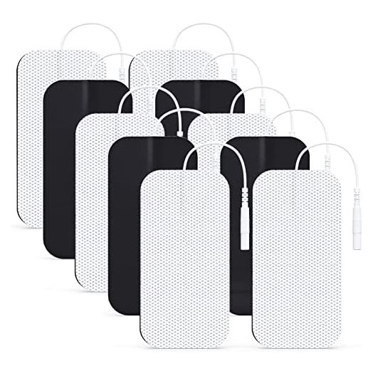 AUVON TENS Unit Pads 2"X4" 10 Pcs, 3rd Gen Latex-Free Rectangular Replacement Pads Electrode Patches with Upgraded Self-Stick Performance for Electrotherapy