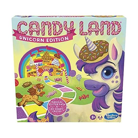 Hasbro Gaming Candy Land Unicorn Edition Board Game, Toddler Games, Unicorn Toys, Ages 3 and Up (Amazon)