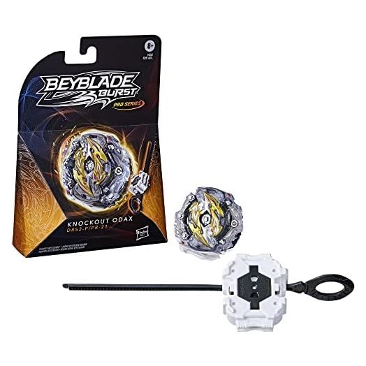 Beyblade Burst Pro Series Knockout Odax Spinning Top Starter Pack, Stamina Type Battling Game Top with Launcher Toy
