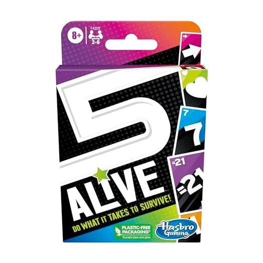 5 Alive Card Game, Fast-Paced Game for Kids and Families, Easy to Learn, Fun Family Game for Ages 8 and Up, Card Game for 2 to 6 Players