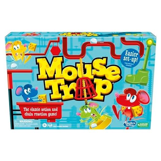 Hasbro Gaming Mouse Trap Kids Board Game, Family Board Games for Kids, Easier Set-Up Than Previous Versions, Kids Games for 2-4 Players, Kids Gifts, Ages 6 and Up