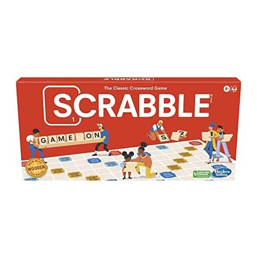 Scrabble Board Game, Classic Word Game, Fun Family Game for 2-4 Players