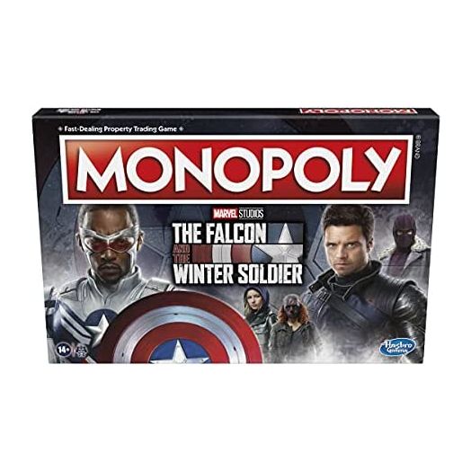 MONOPOLY: Marvel Studios' The Falcon and The Winter Soldier Edition Board Game for Marvel Fans, Game for 2-6 Players for Ages 14 and Up