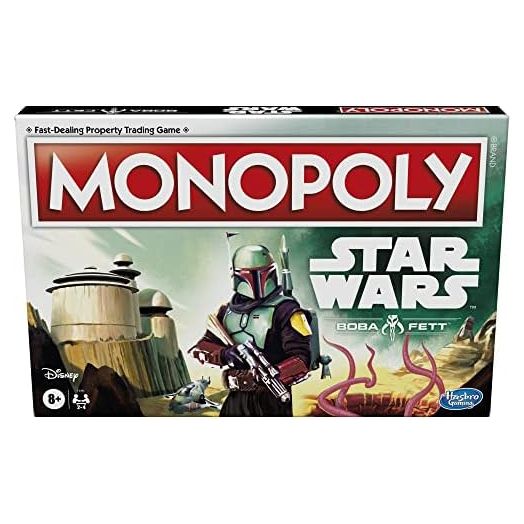 Hasbro Gaming Monopoly: Star Wars Boba Fett Edition Board Game for Kids Ages 8+, Inspired by The Star Wars Movies and The Mandalorian TV Series