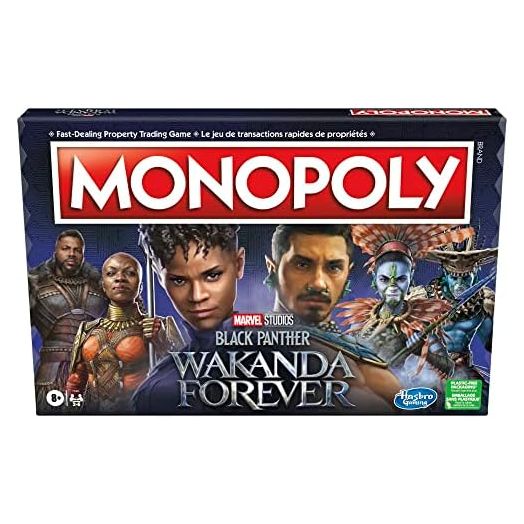Monopoly: Marvel Studios' Black Panther: Wakanda Forever Edition Board Game for Families and Kids Ages 8+, Game for 2-6 Players