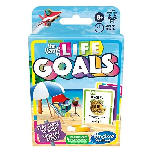 Hasbro The Game of Life Goals Card Game - Quick-Playing Family Game for 2-4 Players Ages 8 and Up