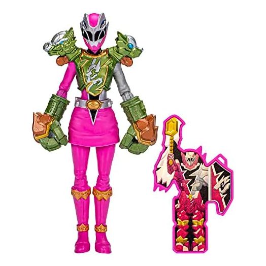 Spider-Man Power Rangers Dino Fury Smash Armor Pink Ranger, 6-Inch Power Rangers Action Figures Make Great Gifts for Boys and Girls Ages 4 and Up